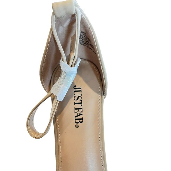 Just Fab sandals Womens Makemba Beige Suede Sexy Strap Size 11 - Picture 5 of 8